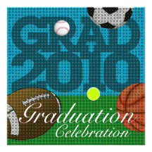 All Sport Graduation Party 2 Invitation