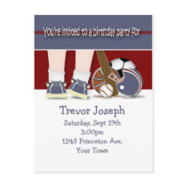 All Sports Birthday Invitation Template postcards by babybundle18 All Sports Birthday Invitation Template postcards