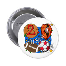 All Star 2nd Birthday Tshirts and Gifts Pins