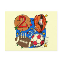 All Star 2nd Birthday Tshirts and Gifts postcards