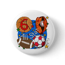 All Star 6th Birthday T-shirts and Gifts buttons by kids_birthdays All Star 6th Birthday T-shirts and Gifts buttons