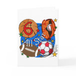 All Star 6th Birthday T-shirts and Gifts Greeting Card