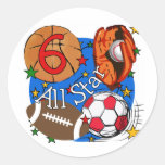 All Star 6th Birthday T-shirts and Gifts Sticker