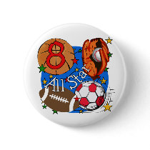 All Star 8th Birthday Tshirts and Gifts buttons by kids_birthdays All Star 8th Birthday Tshirts and Gifts buttons