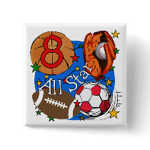 All Star 8th Birthday Tshirts and Gifts buttons by kids_birthdays All Star 8th Birthday Tshirts and Gifts buttons