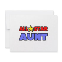 All Star Aunt Personalized Invites