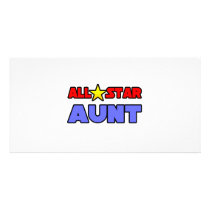 All Star Aunt Personalized Photo Card