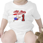 All Star Baseball 1st Birthday t-shirts