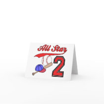 All Star Baseball 2nd Birthday Invitations cards