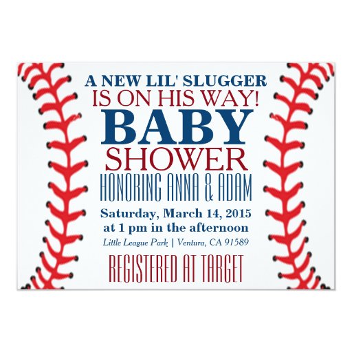 All Star Baseball Baby Shower Invitations Zazzle