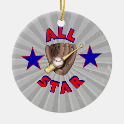 all star baseball player graphic christmas ornaments