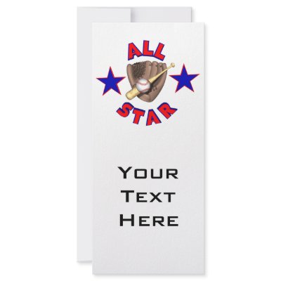 all star baseball player graphic rack card design by sports_shop