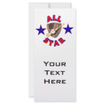 all star baseball player graphic rack card design