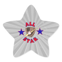 all star baseball player graphic stickers