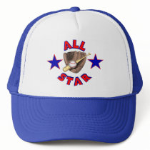 All Star Baseball Player Hat