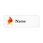All Star Baseball Player Return Address Label