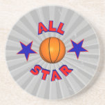 all star basketball beverage coasters