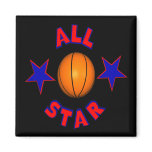 All Star Basketball Refrigerator Magnet