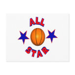 All Star Basketball Post Card