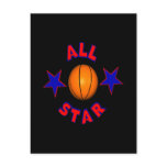 All Star Basketball Post Card