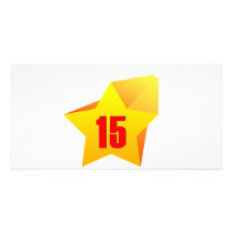 All Star Fifteen years old! Birthday Customized Photo Card