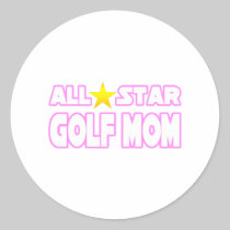 All Star Golf Mom Round Sticker