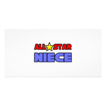 All Star Niece Customized Photo Card