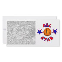 All Star Photocard Basketball Template Photo Card Template