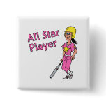 All Star Player - Girl Buttons