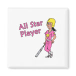 All Star Player - Girl Fridge Magnet