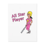 All Star Player - Girl Post Card