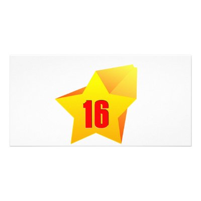 All Star Sixteen years old! Birthday Picture Card by birthdaybox