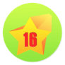 All Star Sixteen years old! Birthday Sticker