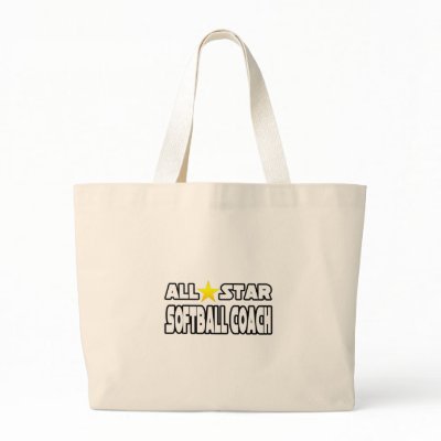All Star Softball Coach Canvas Bags by softballcoachshirts