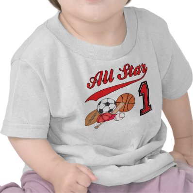 All Star Sports 1st Birthday Shirt