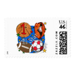 All Star Sports 1st Birthday Tshirts and Gifts Postage Stamps