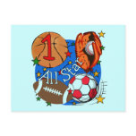 All Star Sports 1st Birthday Tshirts and Gifts Postcard