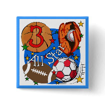 All Star Sports 3rd Birthday Tshirts and Gifts buttons by kids_birthdays All Star Sports 3rd Birthday Tshirts and Gifts buttons