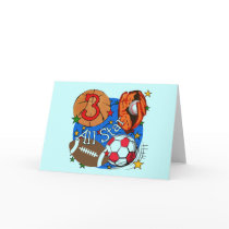 All Star Sports 3rd Birthday Tshirts and Gifts cards by kids_birthdays All Star Sports 3rd Birthday Tshirts and Gifts cards