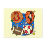 All Star Sports 3rd Birthday Tshirts and Gifts Post Card