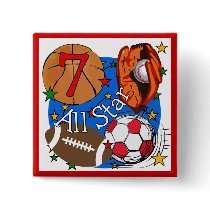 All Star Sports 7th Birthday Tshirts and Gifts buttons by kids_birthdays All Star Sports 7th Birthday Tshirts and Gifts buttons