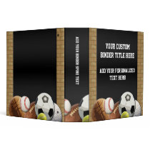 All Star Sports Balls w/ Brick Wall Binder