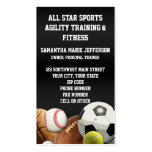 All Star Sports Balls w/ Brick Wall Business Card Templates