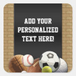 All Star Sports Balls w/ Brick Wall Stickers