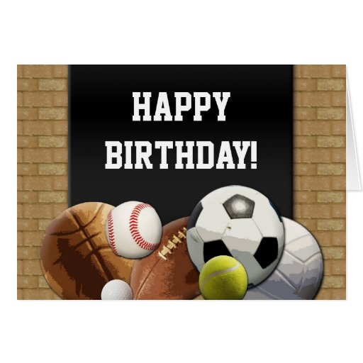 AllStar Sports Birthday Greeting Card Zazzle