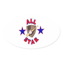 All Star Oval Stickers