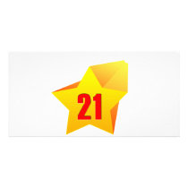 All Star Twenty One years old! Birthday Photo Card Template