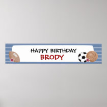 ALL STARS Sports Birthday or Baby Shower Banner Posters
