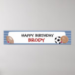 ALL STARS Sports Birthday or Baby Shower Banner Posters