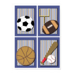 All Stars Sports Boys Wall Art Soccer Football Poster